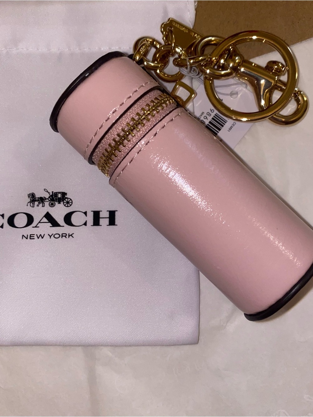Coach Leather Lipstick Case Bag Charm New - Picture 3 of 12